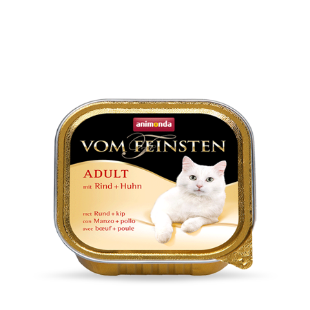 ANIMONDA Cat Vom Feinsten príchuť pre dospelé mačky: hovädzie + kuracie mäso 100g