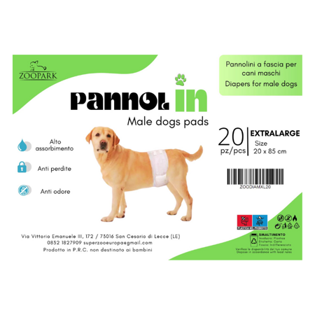PannolIN Plienky pre psov veľkosť XL 20x85cm 20ks/bal.